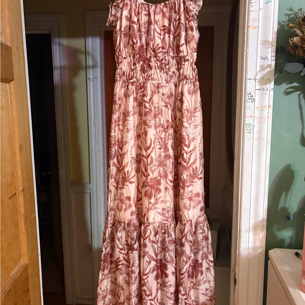 MELLODAY Pink Floral Maxi Dress